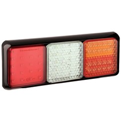 LED rear light with black border | 12-24v | 40cm. cable