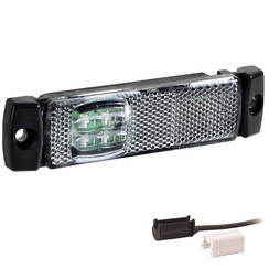 LED markeringslicht wit  | 12-24v | 1,5mm connector