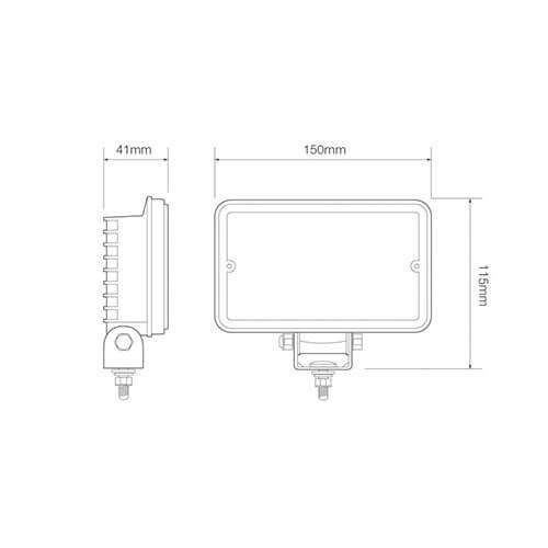 LED Autolamps  LED LA Werklamp | 6 watt | 720 lumen | 12-24v | Floodbeam Wit