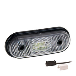 LED markeerlicht wit  | 12-24v |  1,5mm² connector