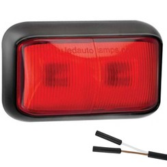 LED marker light red | 12-24v | 2 connector pin's