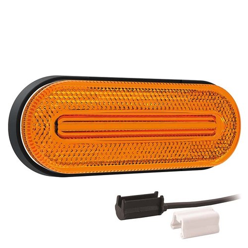 Fristom LED markeerlicht amber | 12-24v |  1,5mm² connector