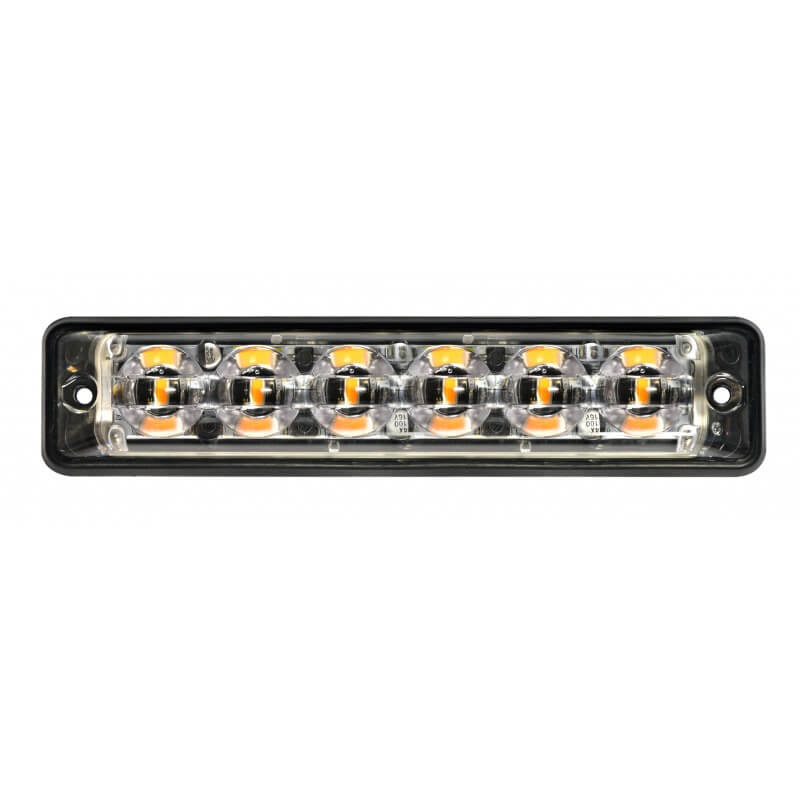 LED Autolamps R65 Ultra-flache Slimline LED-Blitz 6 LEDs Gelb, 10-30V