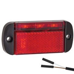 LED marker light red | 12-24v | 2 connector pin's