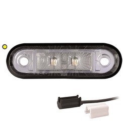 LED markeringslicht amber  | 12-24v | 1,5mm² connector