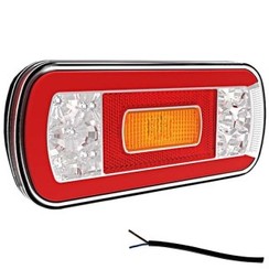 LED rear light with license plate light | 12-36V | 100cm. cable