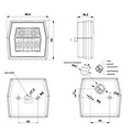 Fristom LED compact achterlicht zonder kentekenlicht  | 12-36v | 100cm. kabel