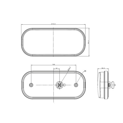 Fristom LED achterlicht met dynamisch knipperlicht  | 12-24v | 5 PIN