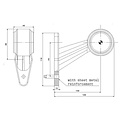 Fristom Links | LED breedtelamp  | schuine steel  | 12-24v | 20cm. kabel