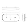 Fristom Rechts | LED achterlicht met rechthoek reflector | 12-24v|