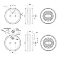 Fristom LED achterlicht zonder kentekenlicht  | 12-36v | 100cm. kabel