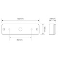 LED Autolamps  LED achteruitrijlicht slimline inbouw  | 12-24v | 0,18m. kabel