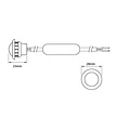 LED Autolamps  LED markeringslicht wit  | 12-24v | 20cm. kabel