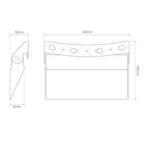 ElectraQuip  LED Dashboard Flitser 8 LED's Amber | 10-30v |