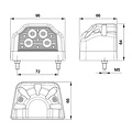 Fristom LED kentekenverlichting  | 12-36v | met 0.75mm2 connector