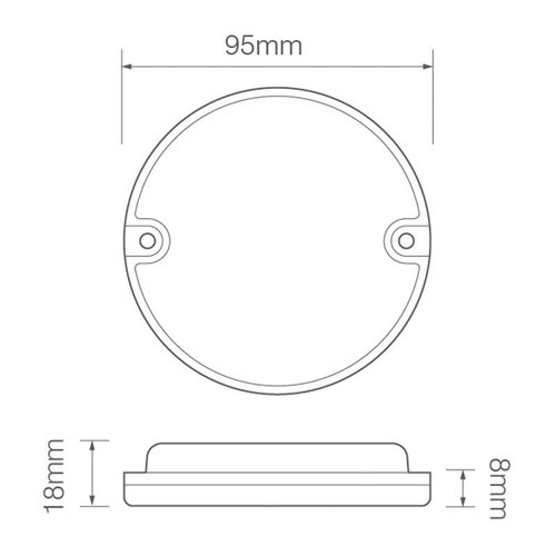 LED Autolamps  LED rem/achterlicht  | 12-24v | 20cm. kabel