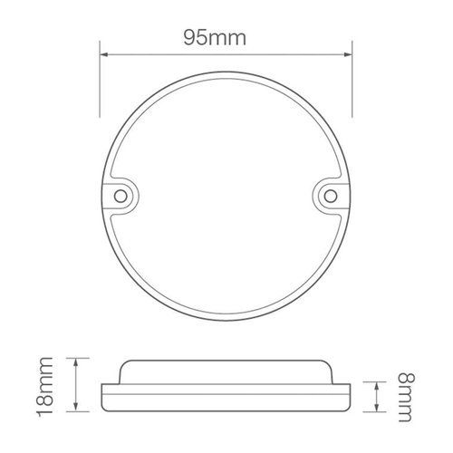 LED Autolamps  LED knipperlicht  | 12-24v | 20cm. kabel