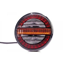 LED-Rücklicht, rund mit dyn. blinkt | 12-24V | 100cm. Kabel