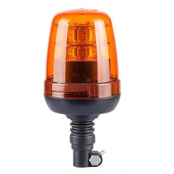 LED Zwaailamp Amber R65 met Flexi DIN montagevoet  | 12-24v |