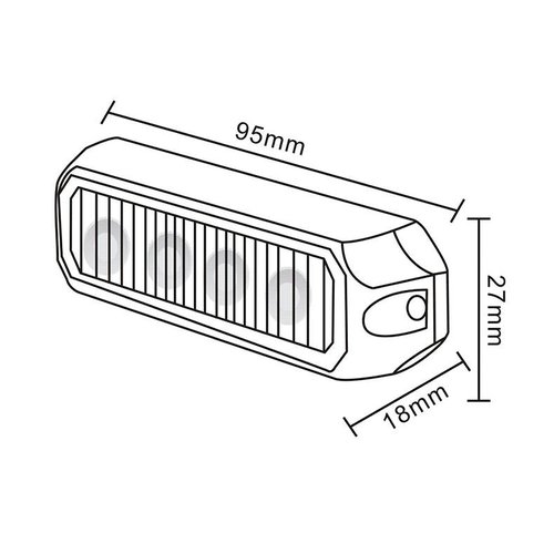 TRALERT® LED 4 LED Flash-Implementierung Gelb | 12-24V |