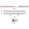 TRALERT® LED bar | 200 watt | 19200 lumen | 9-30v | 40cm. kabel + Deutsch