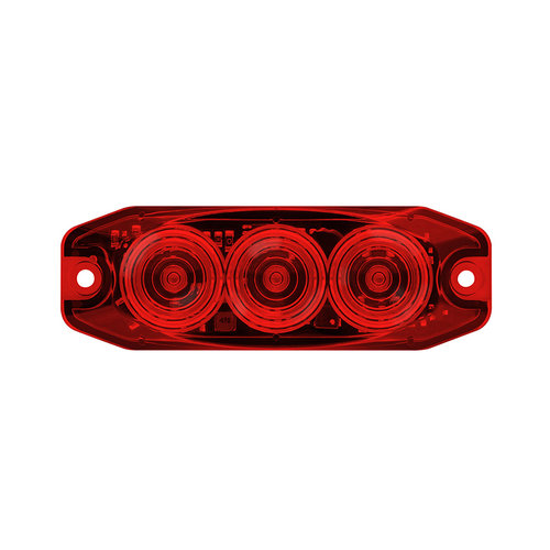 LED Compact achter/remlicht 12/24v (rode lens)