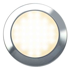 LED Interieurlamp 12v 3000K / 800lm chromen ring