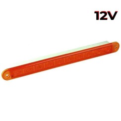 LED knipperlicht slimline  12v 40cm. kabel (Amber lens)