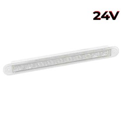 LED knipperlicht slimline  24v 40cm. kabel (Transparante lens)