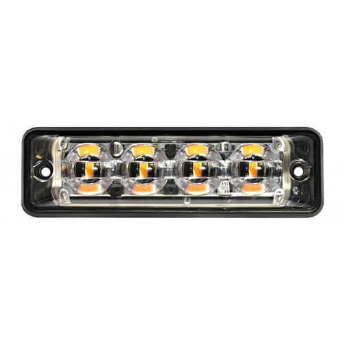 LED Autolamps R65 Ultra-flache Slimline LED-Blitz 4 LEDs Gelb