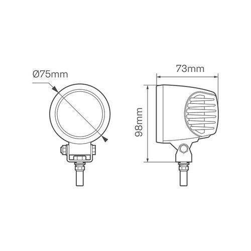 LED Autolamps  Blue Spot heftruck LED 10-80v