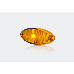 LED markeerlicht ovaal amber 12/24v 50cm kabel