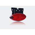 Fristom LED markeerlicht ovaal rood incl. steun 12/24v 50cm kabel