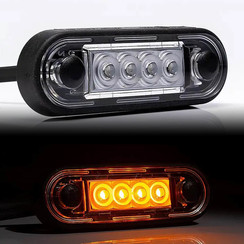 LED marker lights Amber | 12-24v | 15cm. cable