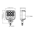 TRALERT® LED Werklamp met R65 flitser 2250lm / 9-36v / 4m. kabel