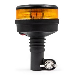 LED R65 Zwaailamp amber met amber lens 12/24v DIN-voet