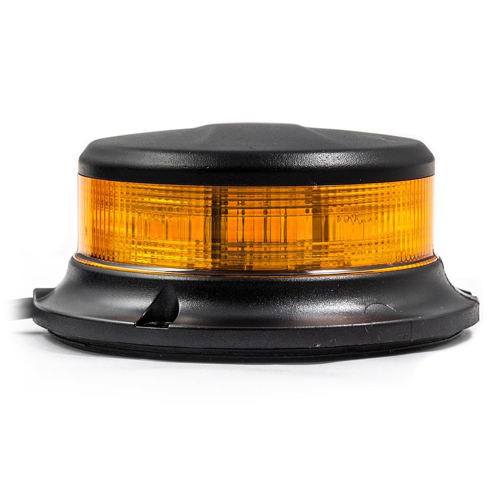 LED R65 Rundumleuchte bernsteinfarben mit klarer Linse 12/24v Magnet