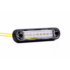 LED Markierungsleuchte Einbau/lang gelb 12-24v 0,15m. Kabel