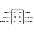 TRALERT® LED koplamp links, 10/30v, 6-PIN DT-conn, NON-Heated lens