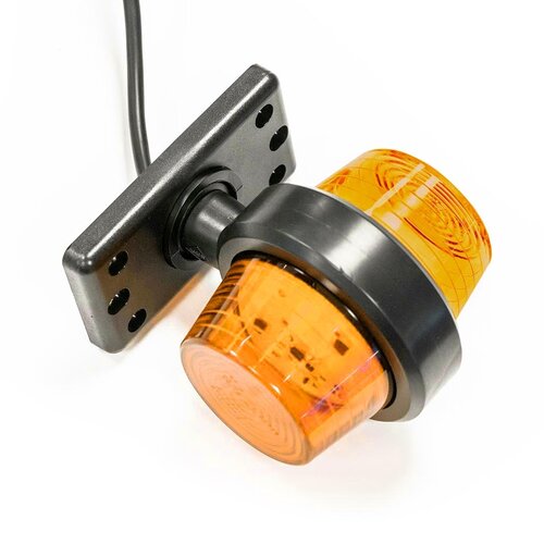 TRALERT® LED pendellamp amber, korte steel & heldere lens,  | 12-24v |