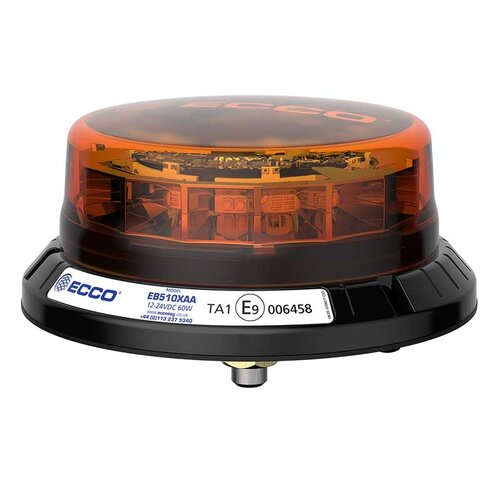 ECCO LED R65 Zwaailamp 12-24v Amber / CISPR25 / IP69K 1-Bouts