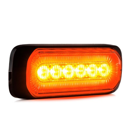 TRALERT® LED R65 flitser + Halo-ring, amber/rood 12-24v