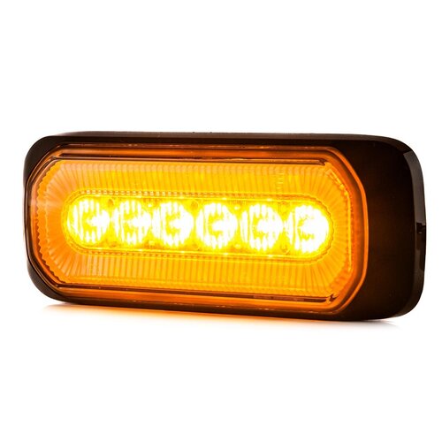 TRALERT® LED R65 flitser + Halo-ring, amber/amber 12-24v
