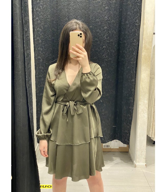 Emily dress short - olive green - Nina Niki
