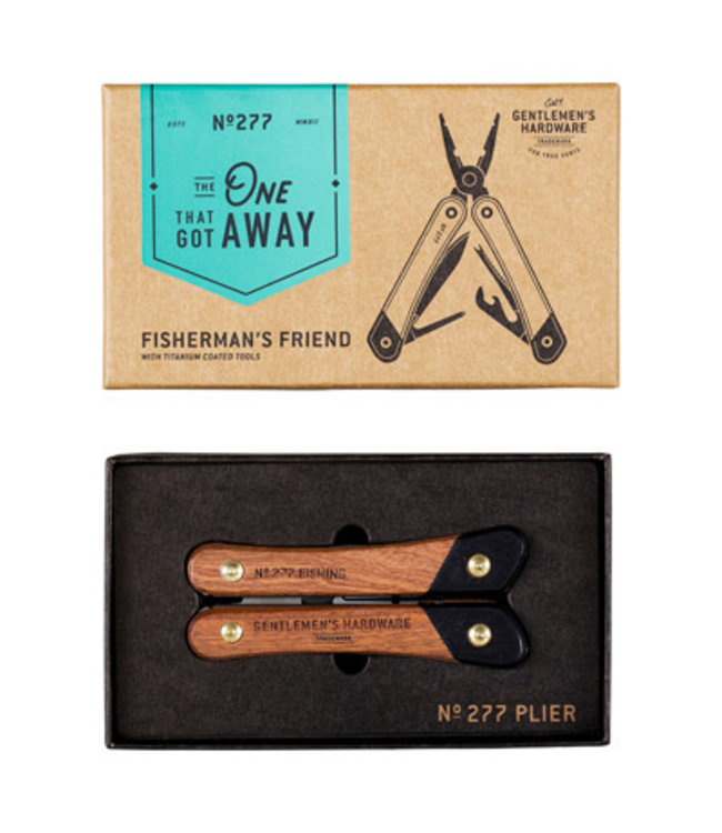 Gentlemen's Hardware Fishing Multi-Tool with Wood handle
