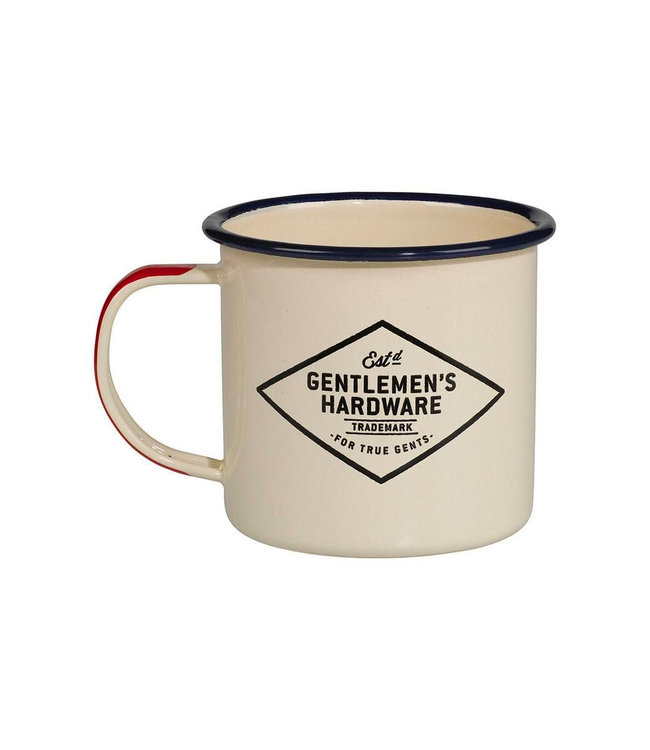 Gentlemen's Hardware Enamel Mug - 'The Adventure Begins' | Beige