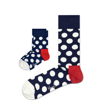 Happy Socks Zo Vader Zo Zoon/Dochter sokken Big Dots Blue