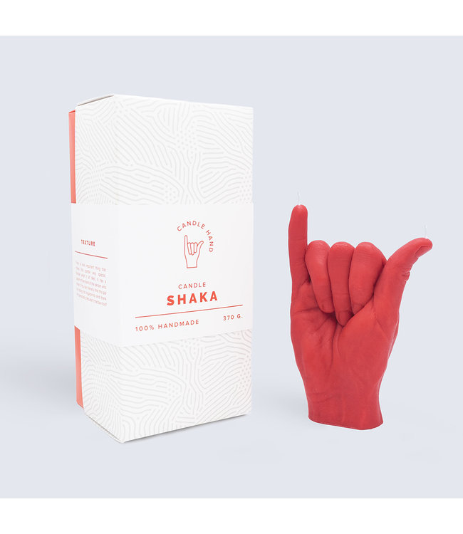 CandleHand CandleHand Kaars - Shaka - red