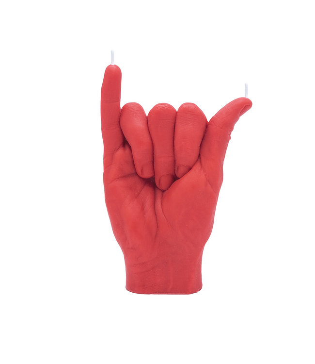 CandleHand CandleHand Kaars - Shaka - red