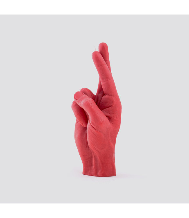 CandleHand CandleHand Kaars - Crossed Fingers - red